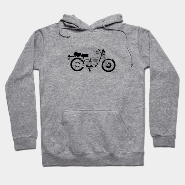 Norton Commando 850 Black Outline Hoodie by kindacoolbutnotreally